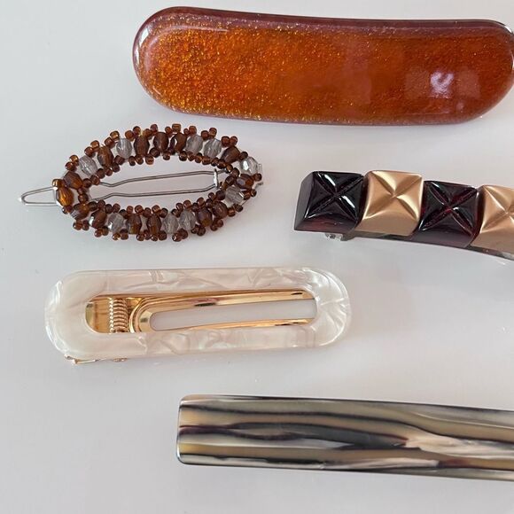 Vintage French Hair Barrettes Lot - Picture 3 of 5